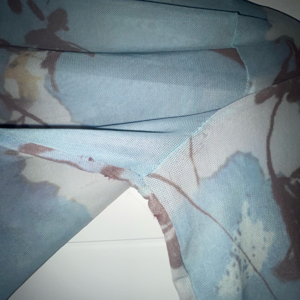 Anthropologie Blue Women's Mesh Top - Picture 5 of 6